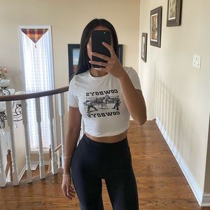 cowboys crop top tshirt